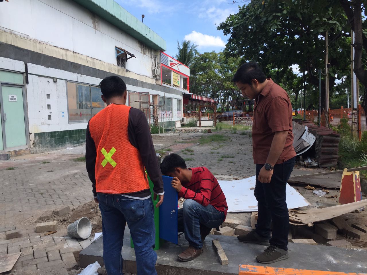 proses pemasangan mesin palang